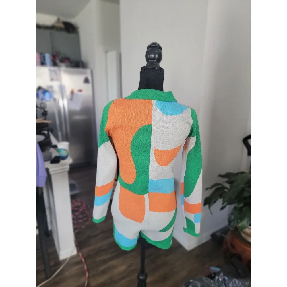 Kaylee Kollection ColorBlock‎ Knit Romper - Picture 3 of 7